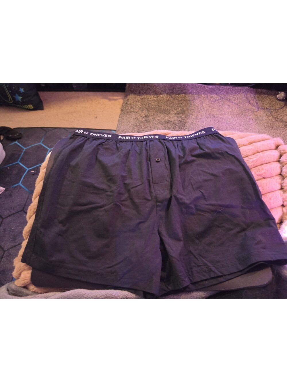Pair Of Thieves Men's Super Fit / Soft Boxer Shorts Black Medium 1Pk